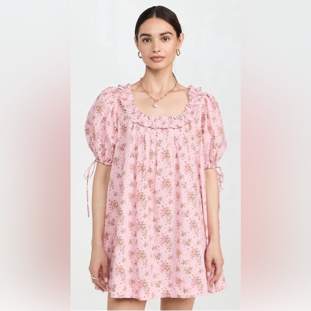 Damson Madder Jemima Ruffle Mini Dress - Sz UK 8